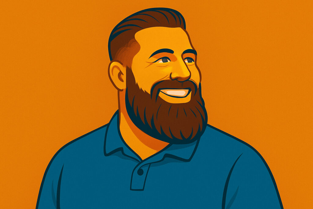 Illustration of author Brandon Puffer, whose redemption story and book From the Bullpen to the State Pen share how faith and perseverance turned failure into hope.