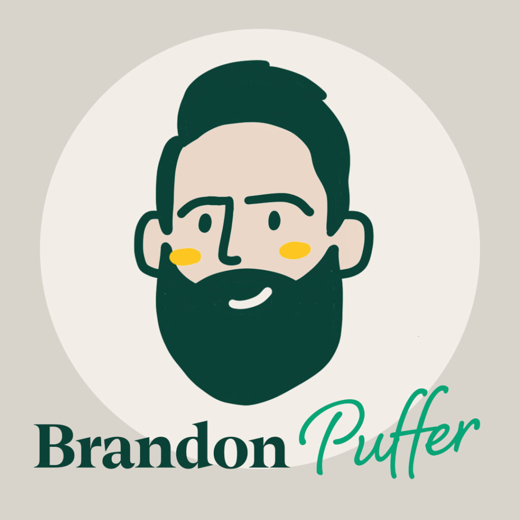 Faith-based speaker Brandon Puffer illustration for ShareYourStory success story about publishing redemption memoir.