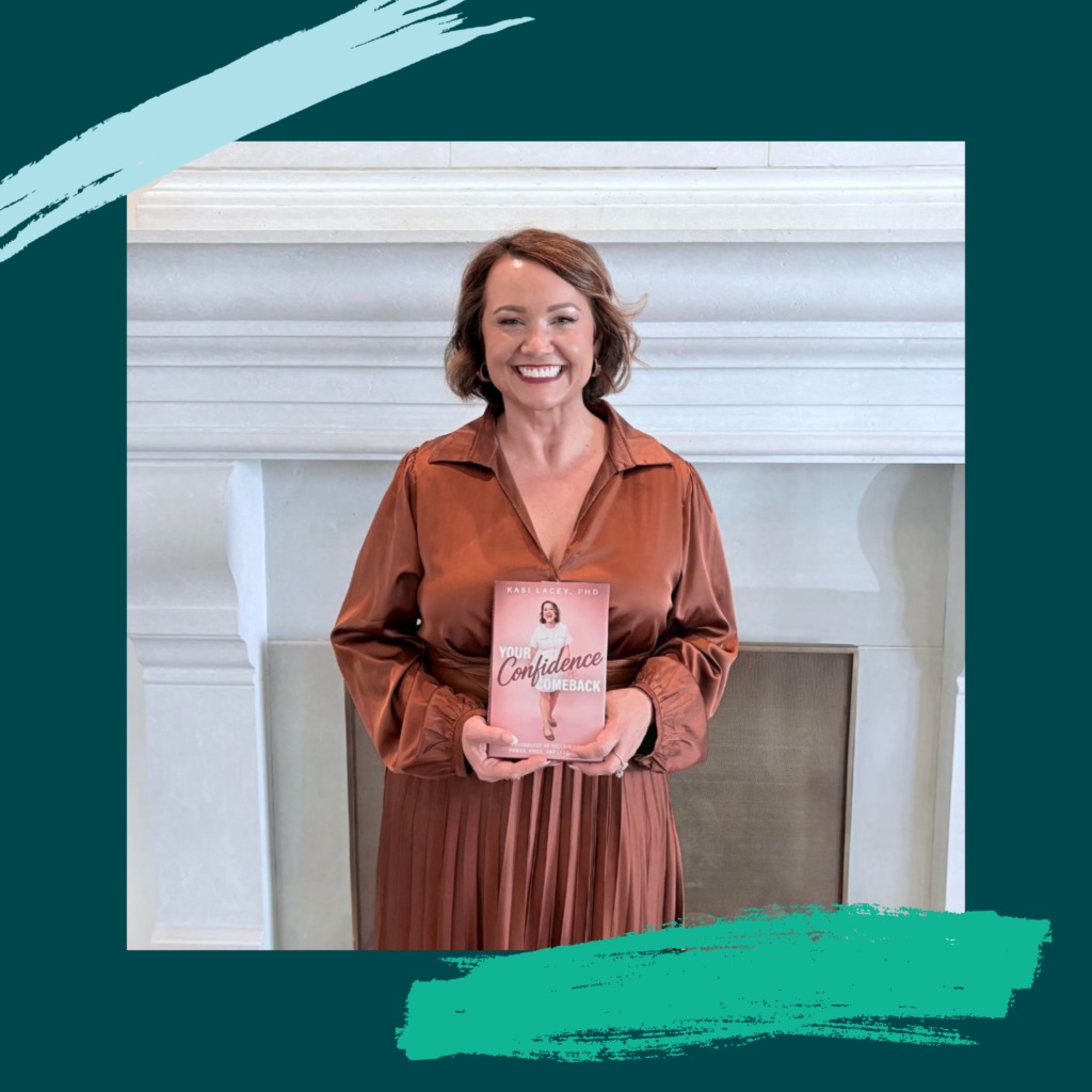 Photo of Dr. Kasi Lacey smiling, author of Your Confidence Comeback, confidence for women leaders.