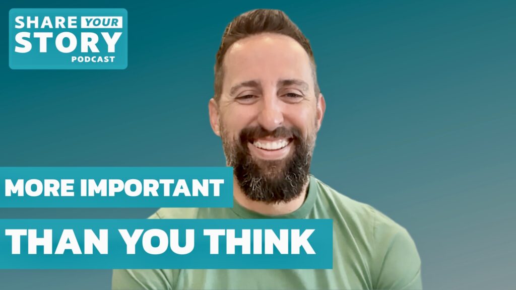 Photo of Matt Wren smiling on the Share Your Story Podcast, author of Here's Your Sign and business signage strategy book for sign industry professionals.