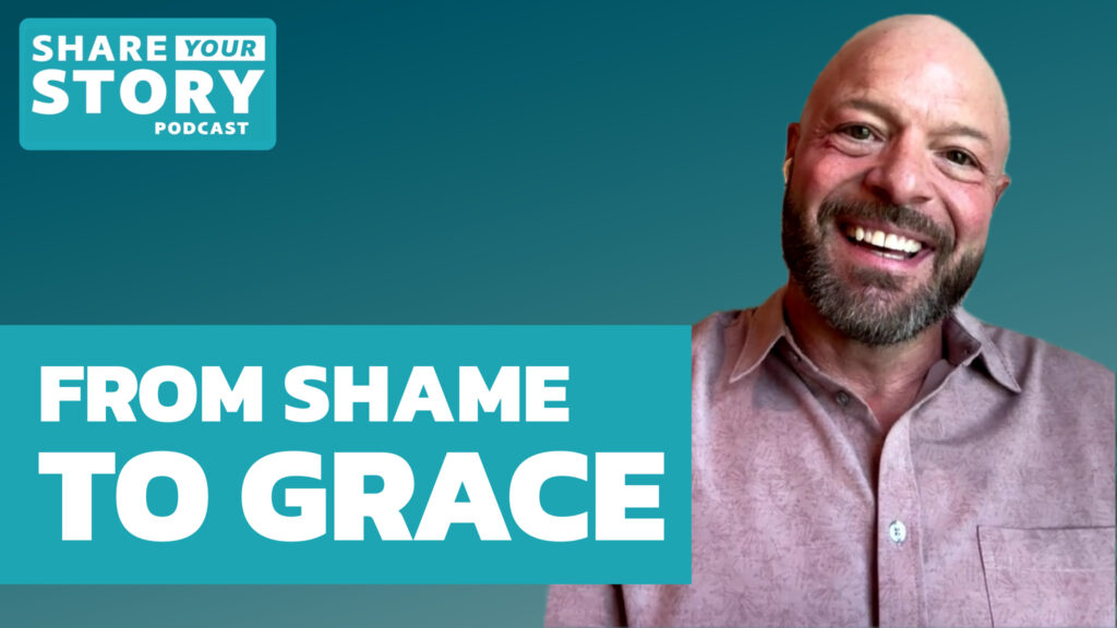 Photo of David Hockman smiling on the Share Your Story Podcast, author of Surgeon Unmasked and religious shame memoir From Shame to Grace.